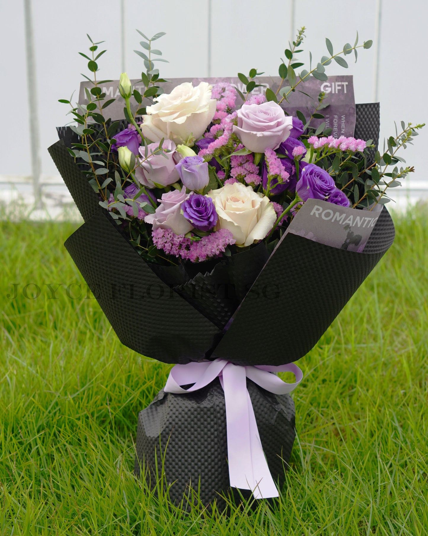 Rose Fresh Flower Bouquet - Mystic Purple Whispers