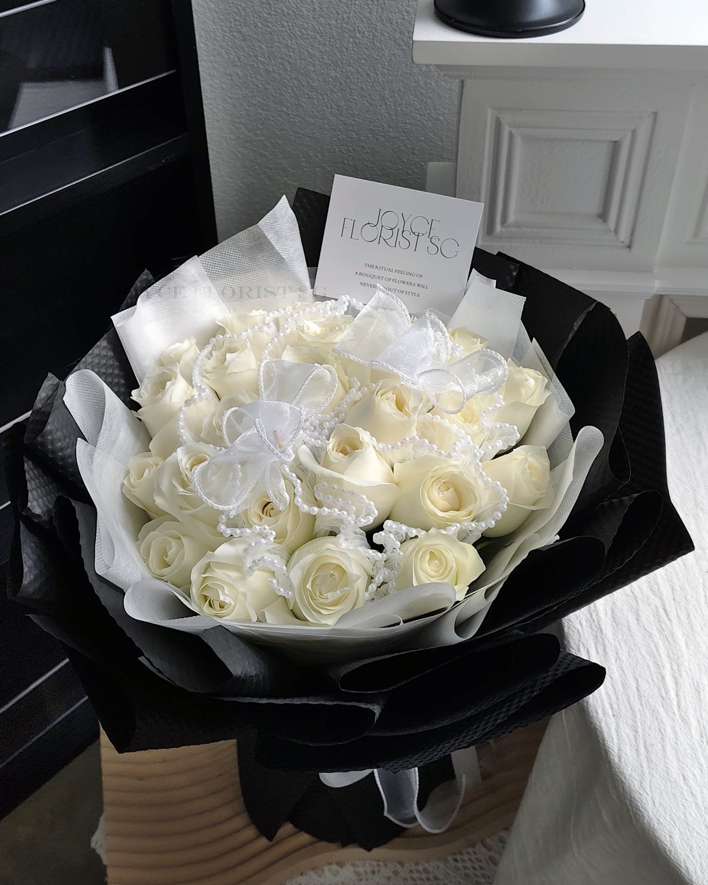 Rose Flower Bouquet - 24 White Rose
