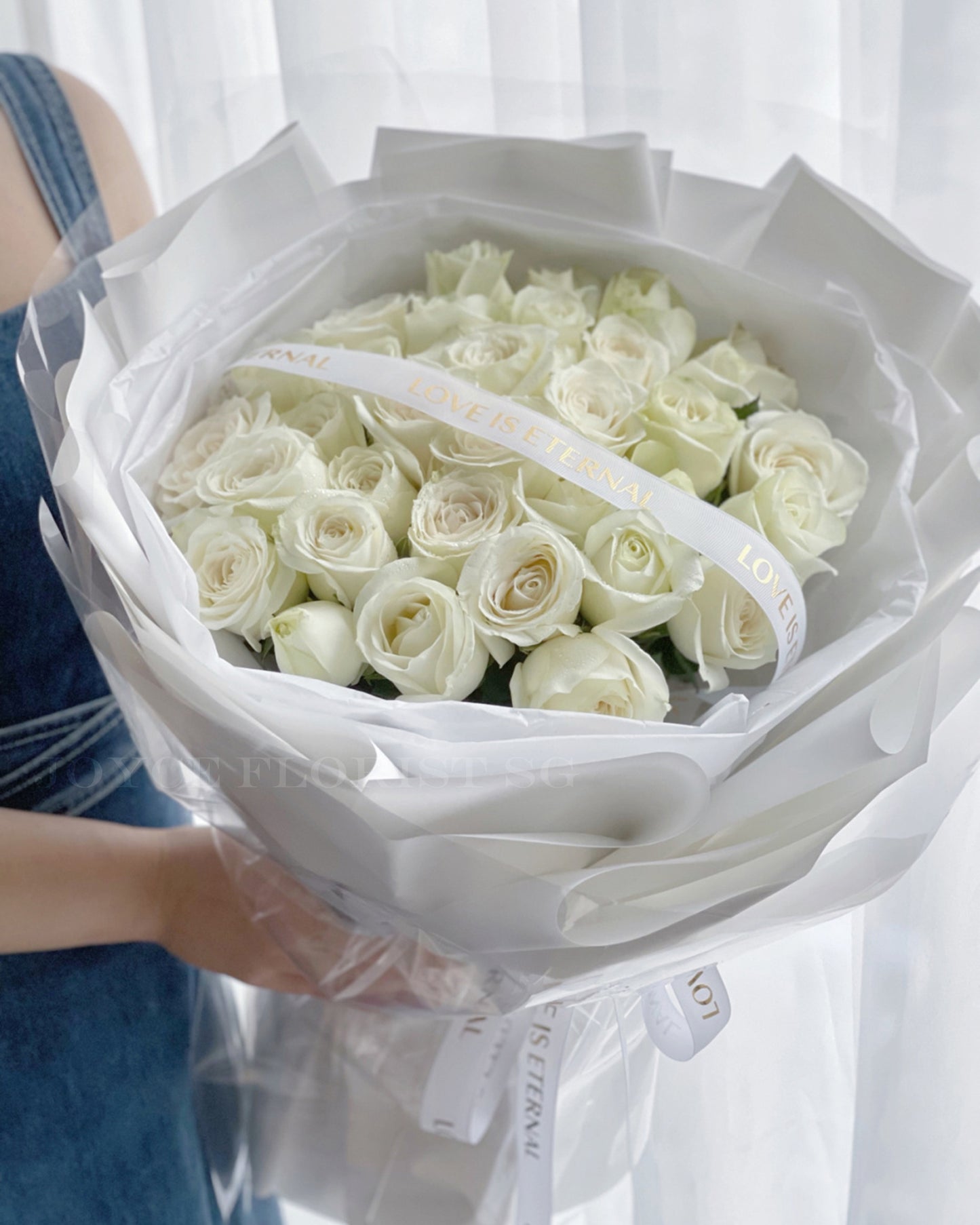 Rose Flower Bouquet - 33 White Rose