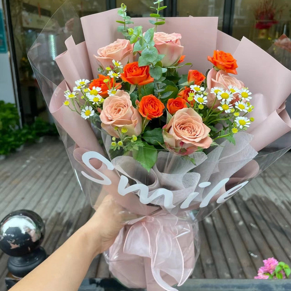 Fresh Flower Bouquet - Chocolate brownie