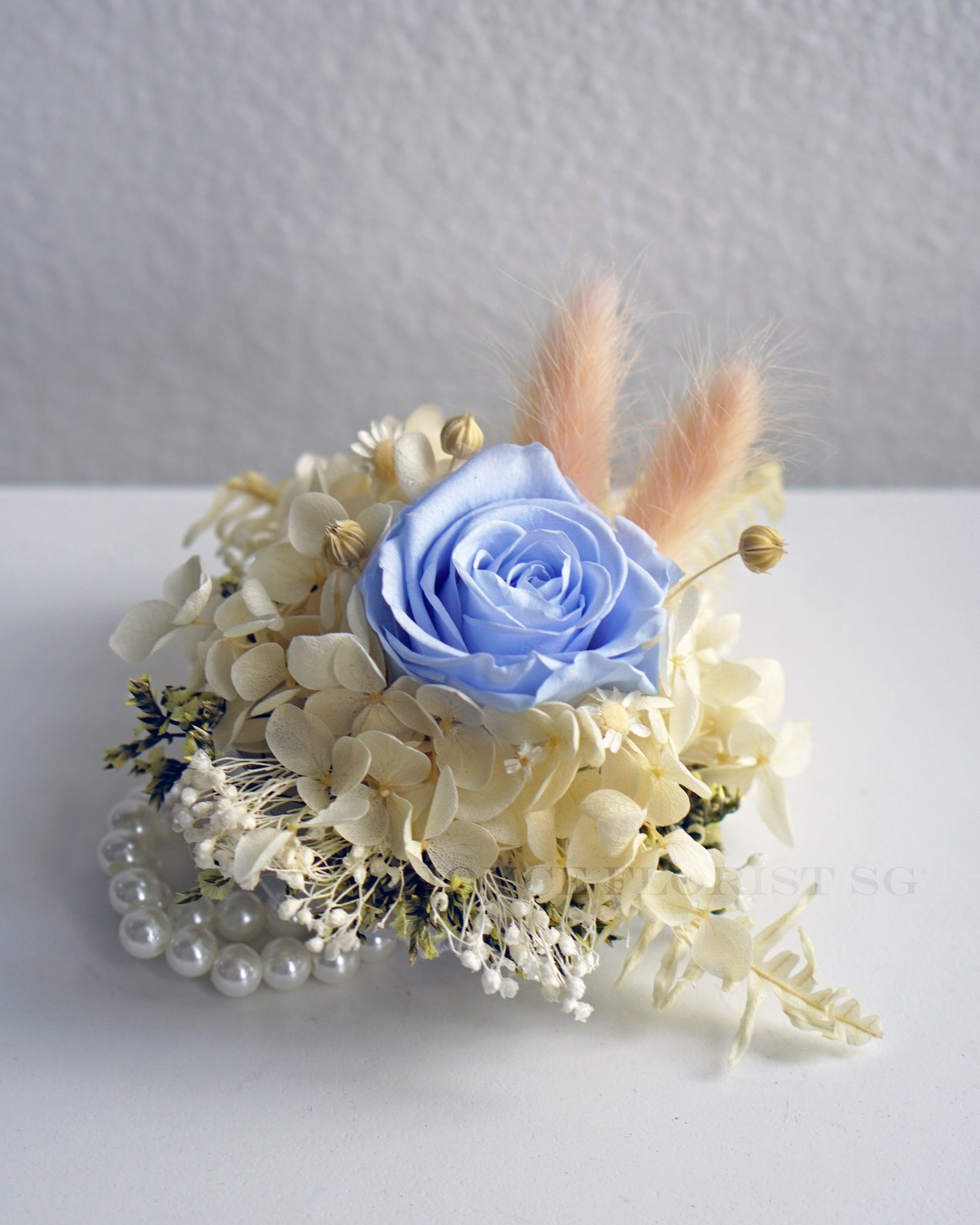 Preserved Wrist Corsage - Blue Rose
