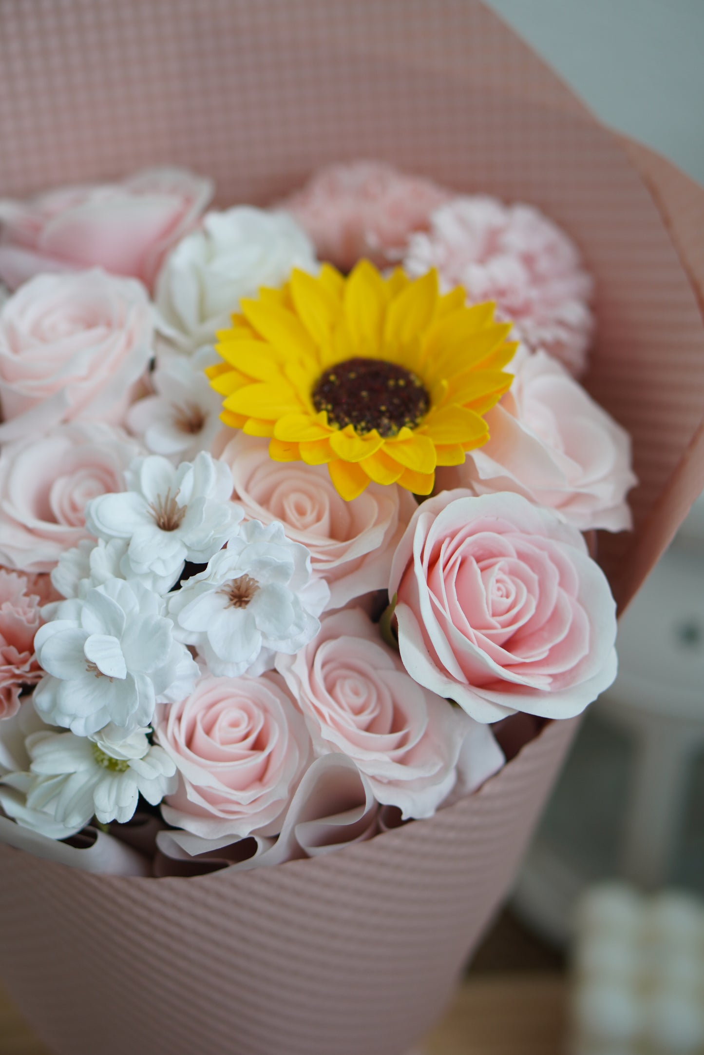 Timeless Soap Flower Bouquet - Pink Rose