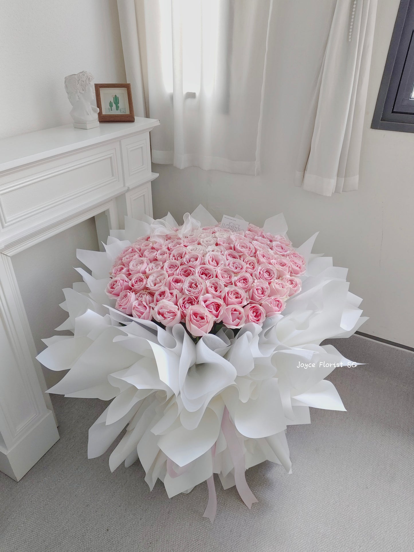 Rose Flower Bouquet - 99 Pink Roses