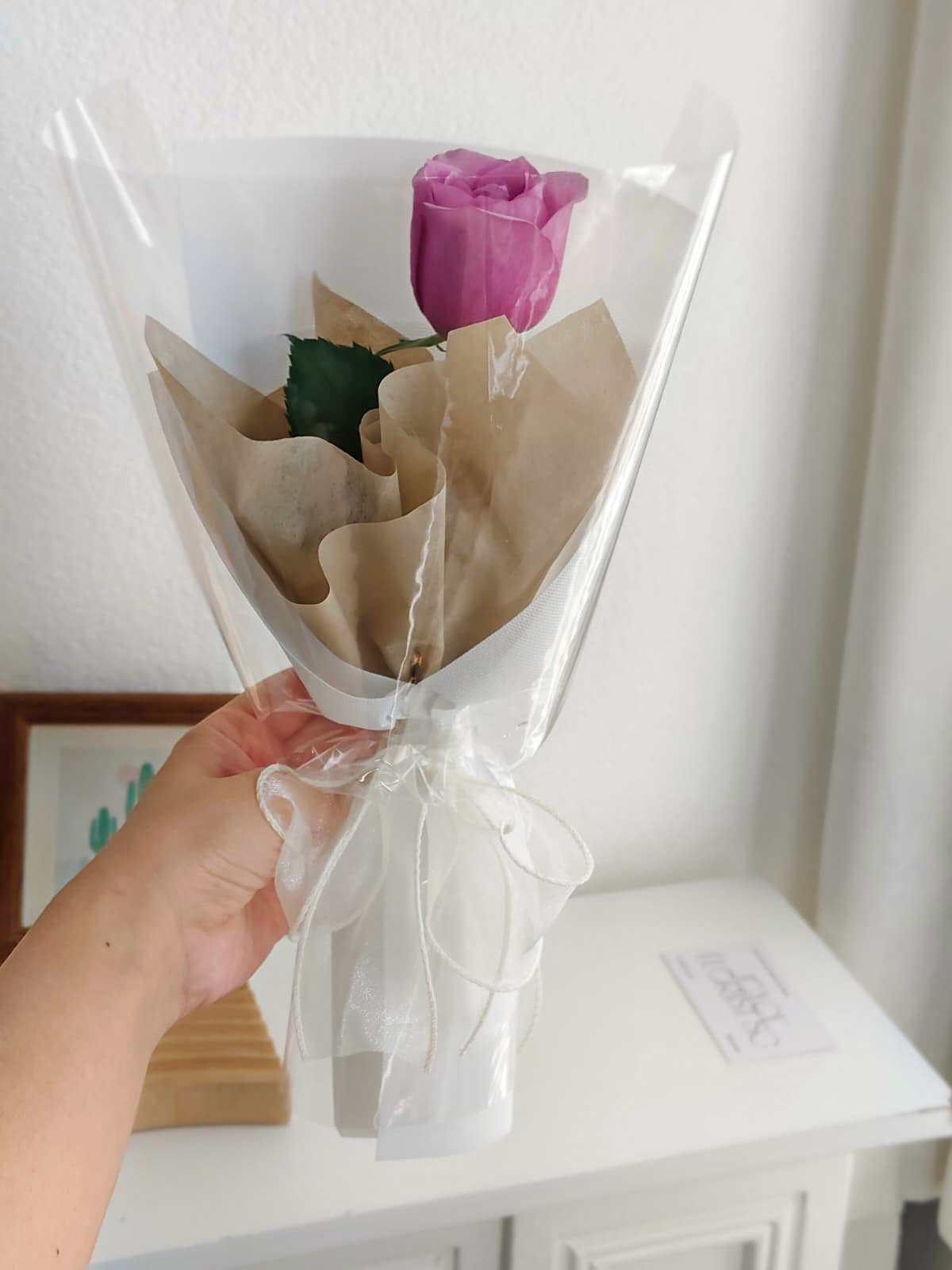 Rose Single Stalk Bouquet | One Rose