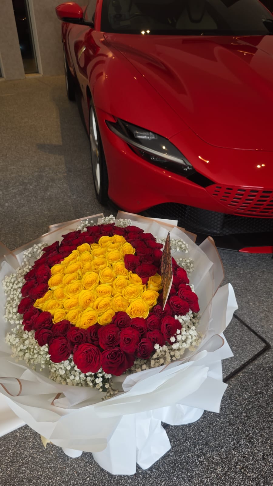 99 Roses Flower Bouquet - Forever Love With My Heart
