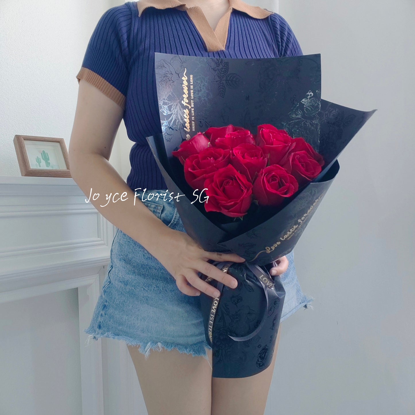 Fresh Red Rose Flower Bouquet - True Love's Promise