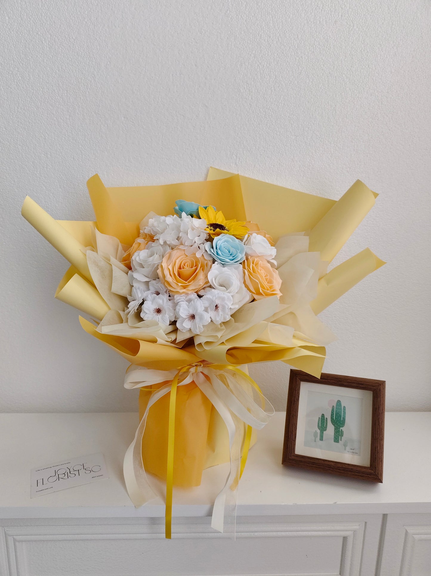 Soap Flower Bouquet - Pastel Sunshine
