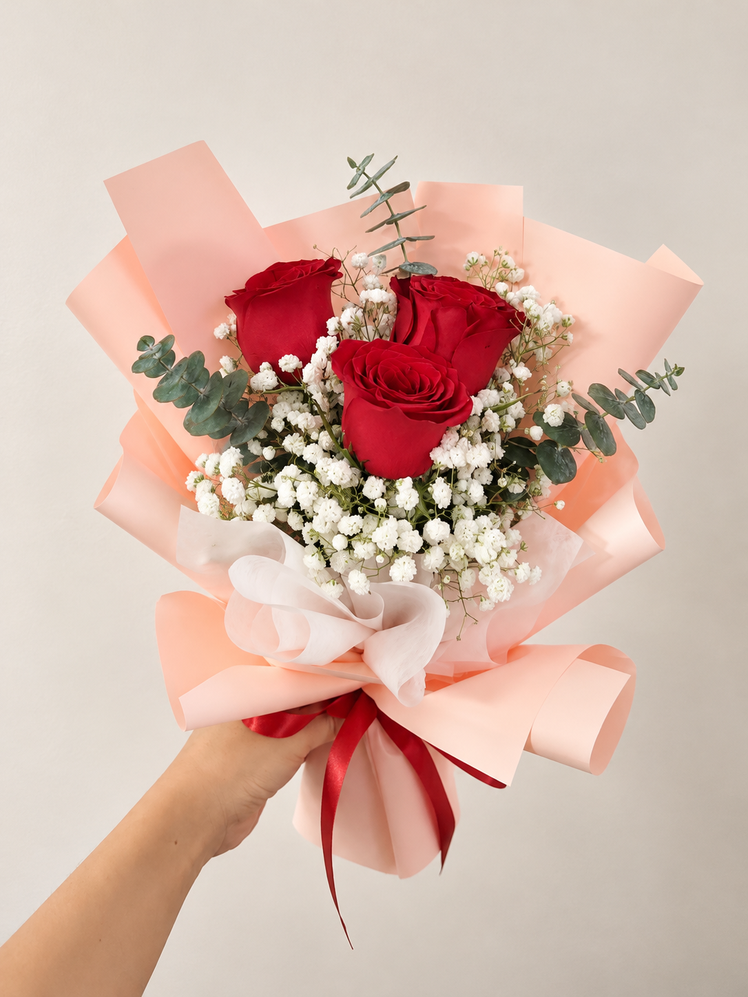 Little Love - 3 Red Roses Bouquet