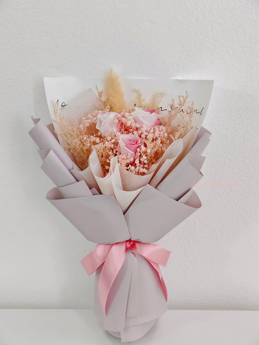 Preserved Flower Bouquet - 2Tone Pink Rose