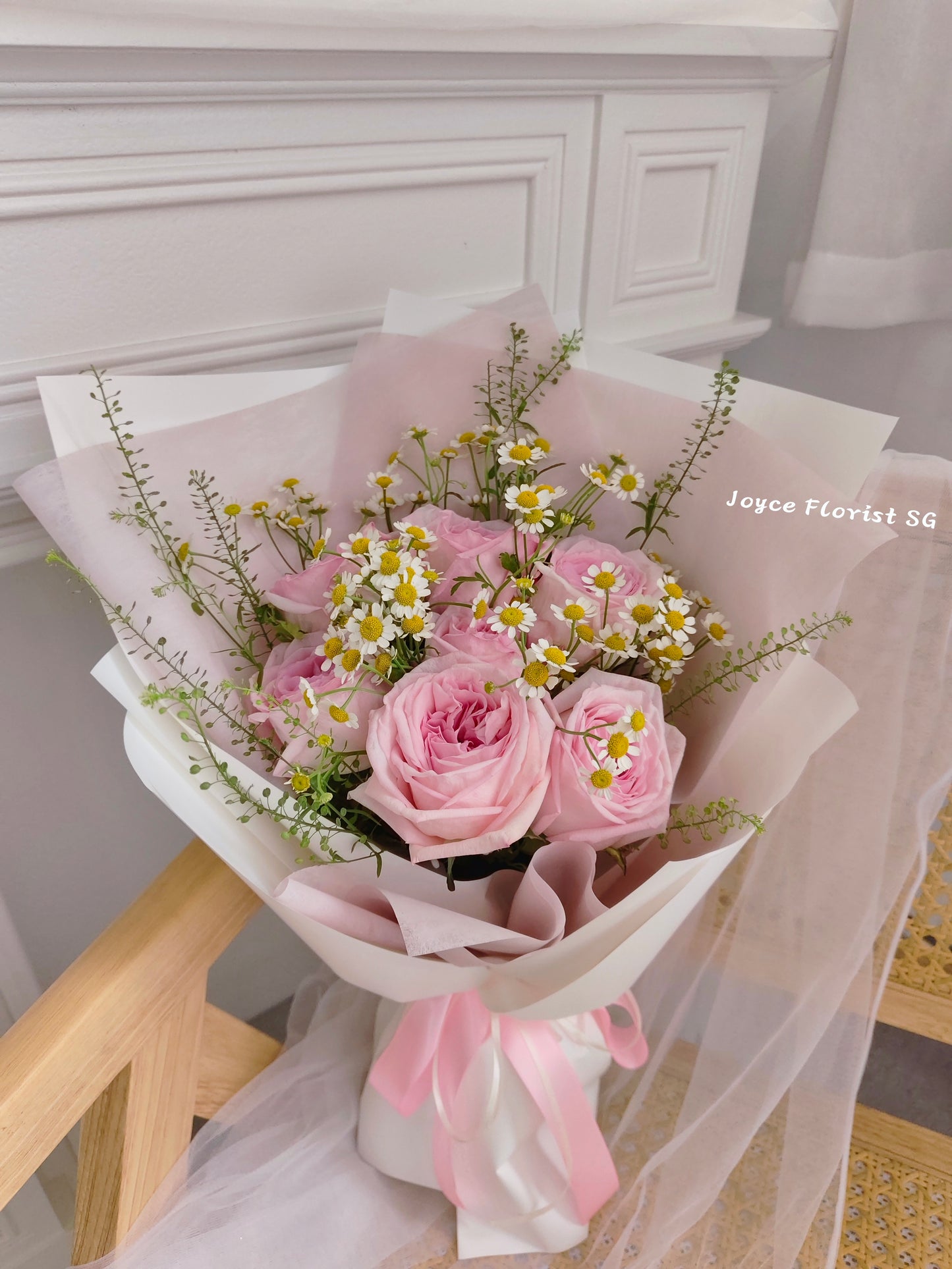 9 Blush Pink Rose Bouquet