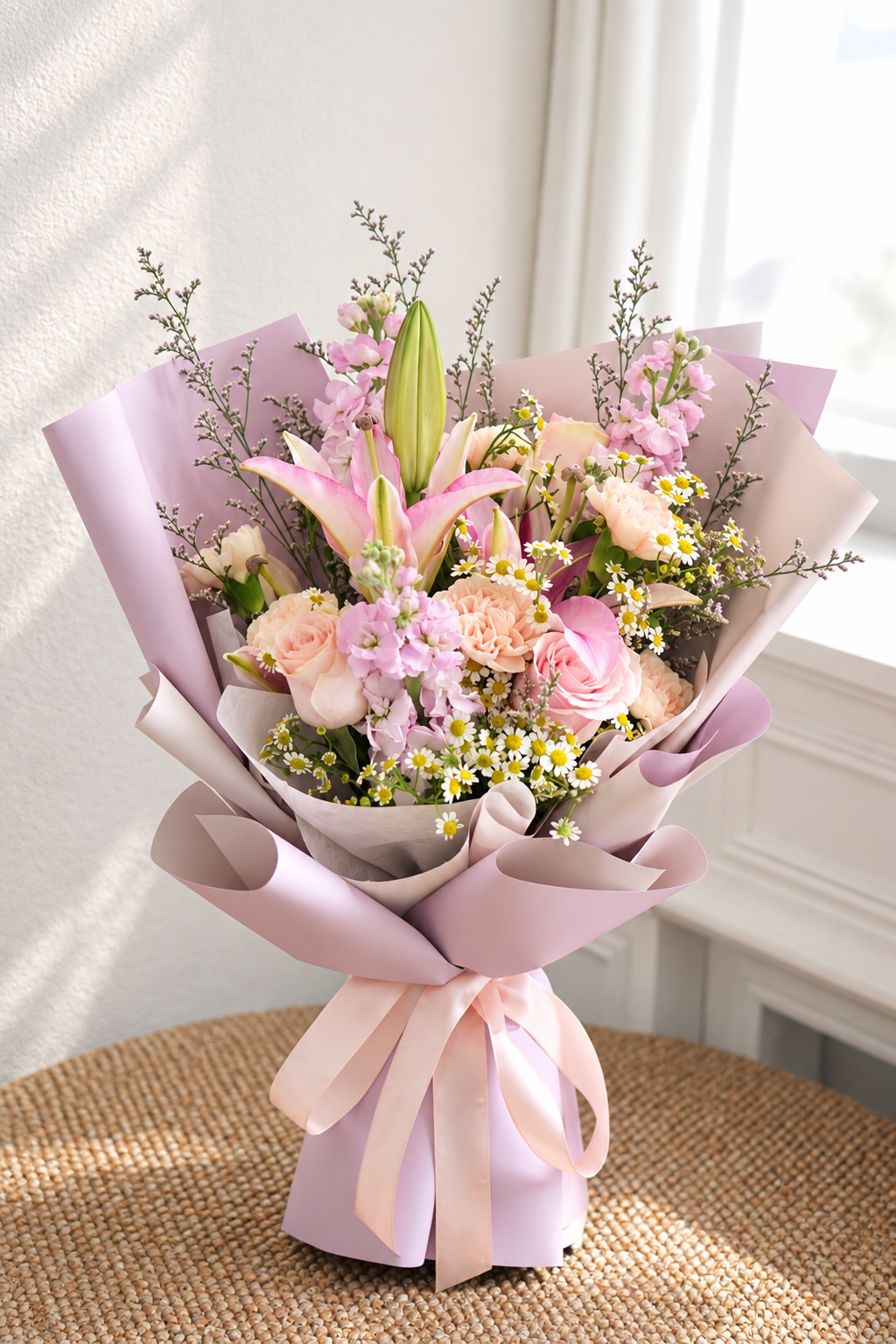 Pastel Lily Garden bouquet
