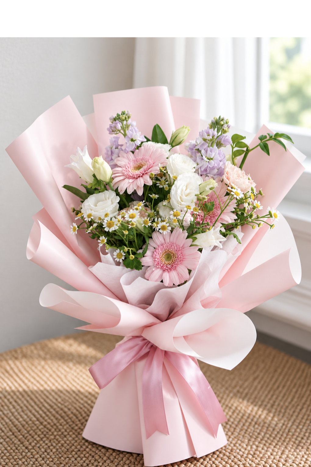 Sweet Pink Gerbera Flower Bouquet