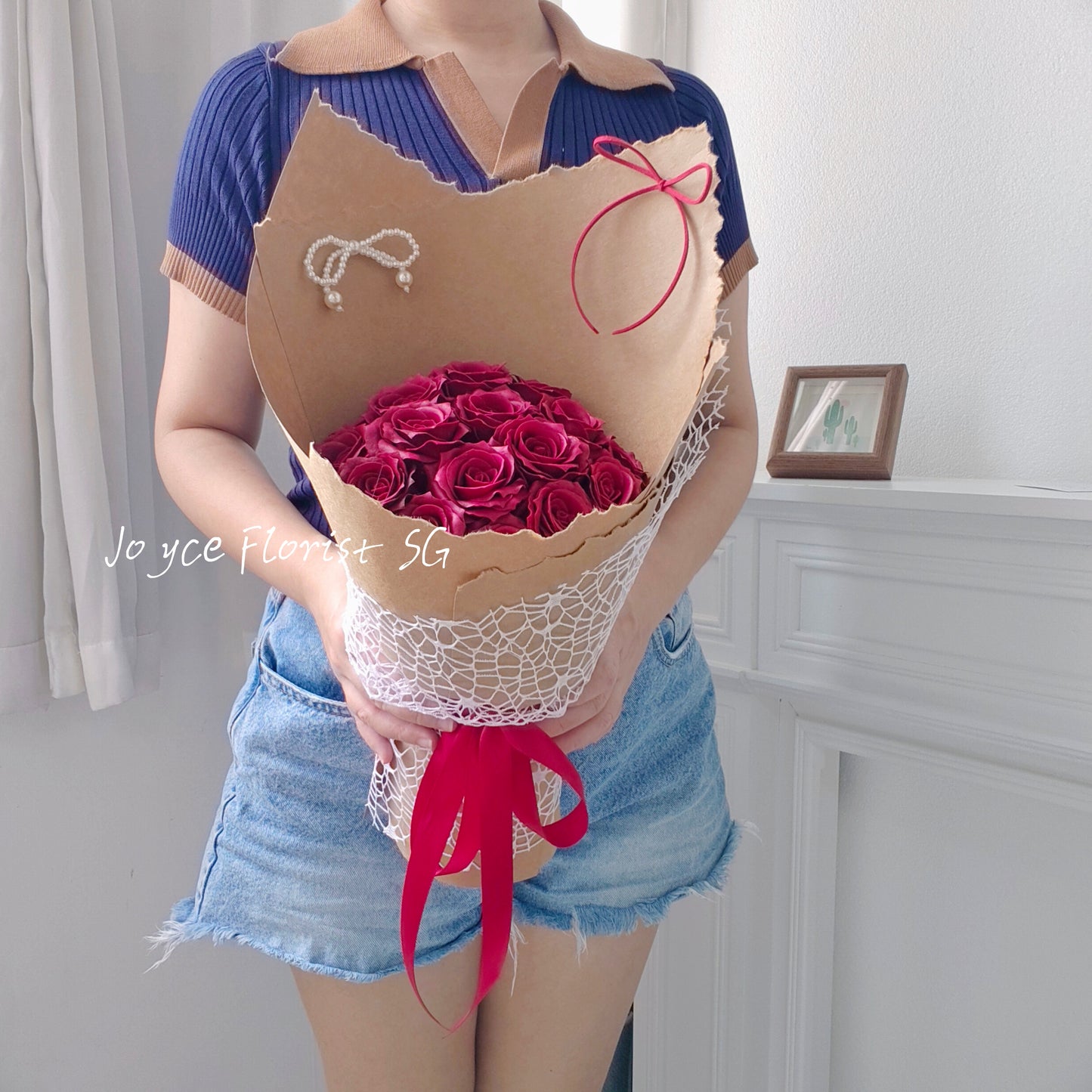 Valentine's Day Soap Flower Bouquet - Frozen Fire