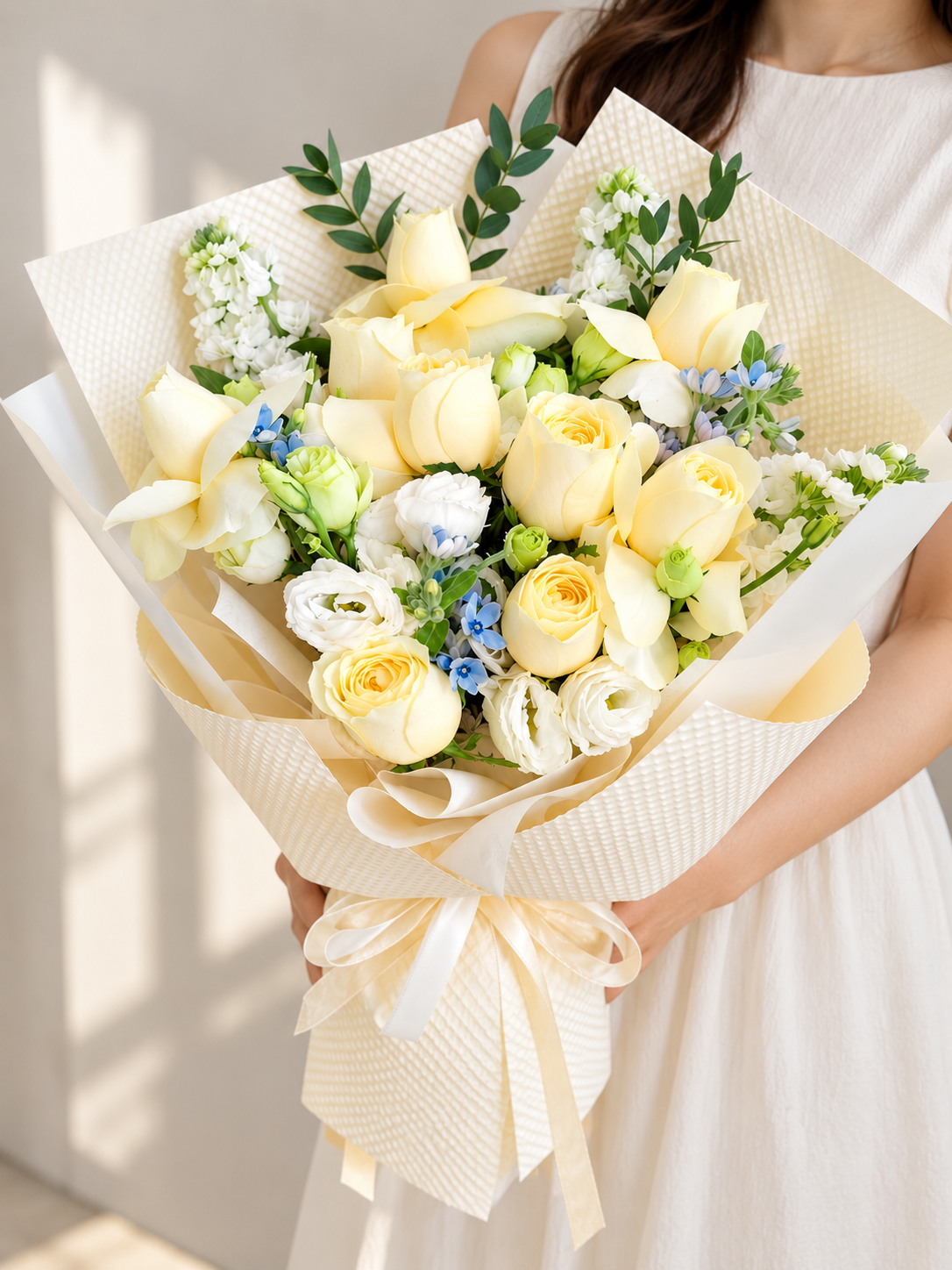 Butter Yellow Rose Bouquet