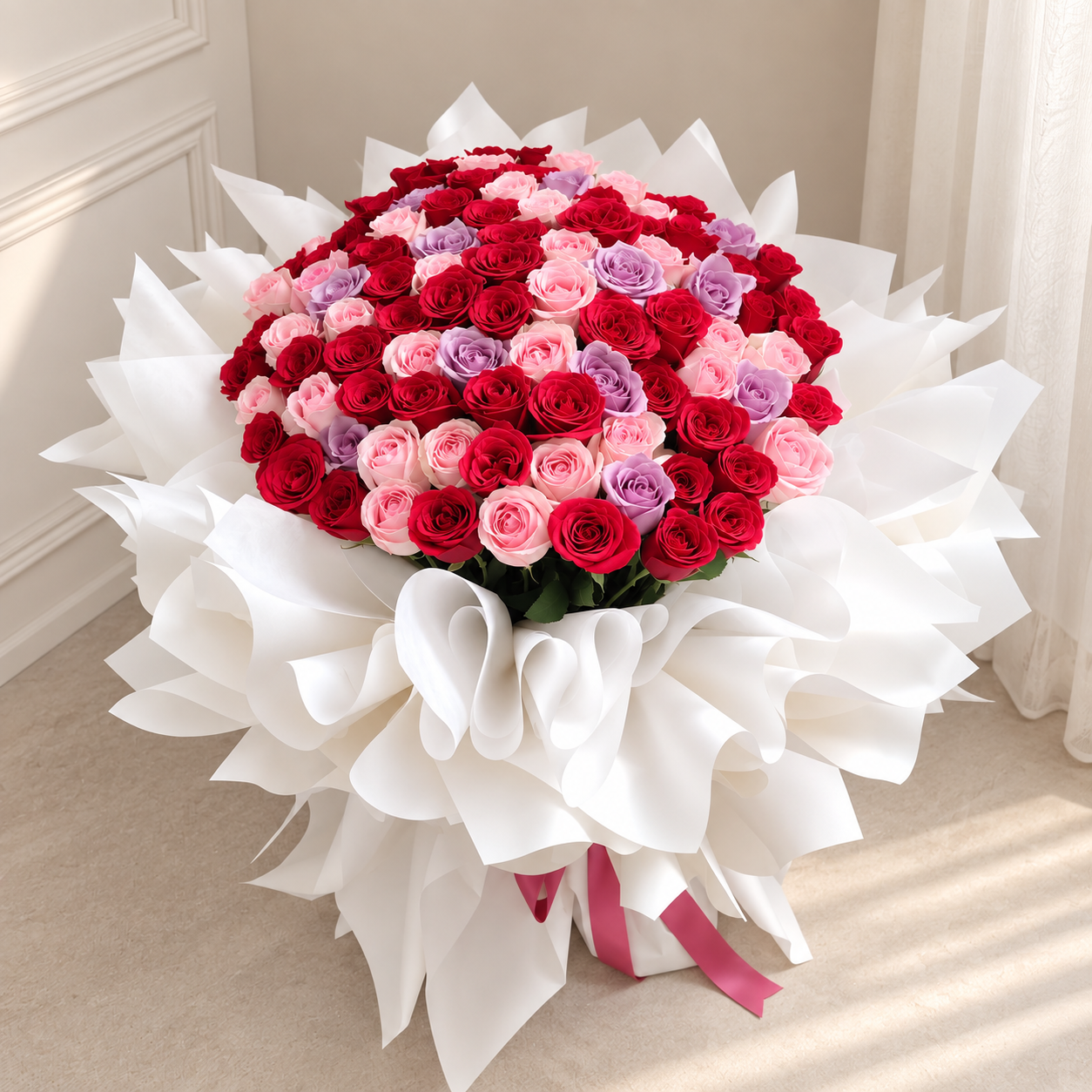 99 Fresh Assorted Colors Rose Bouquet