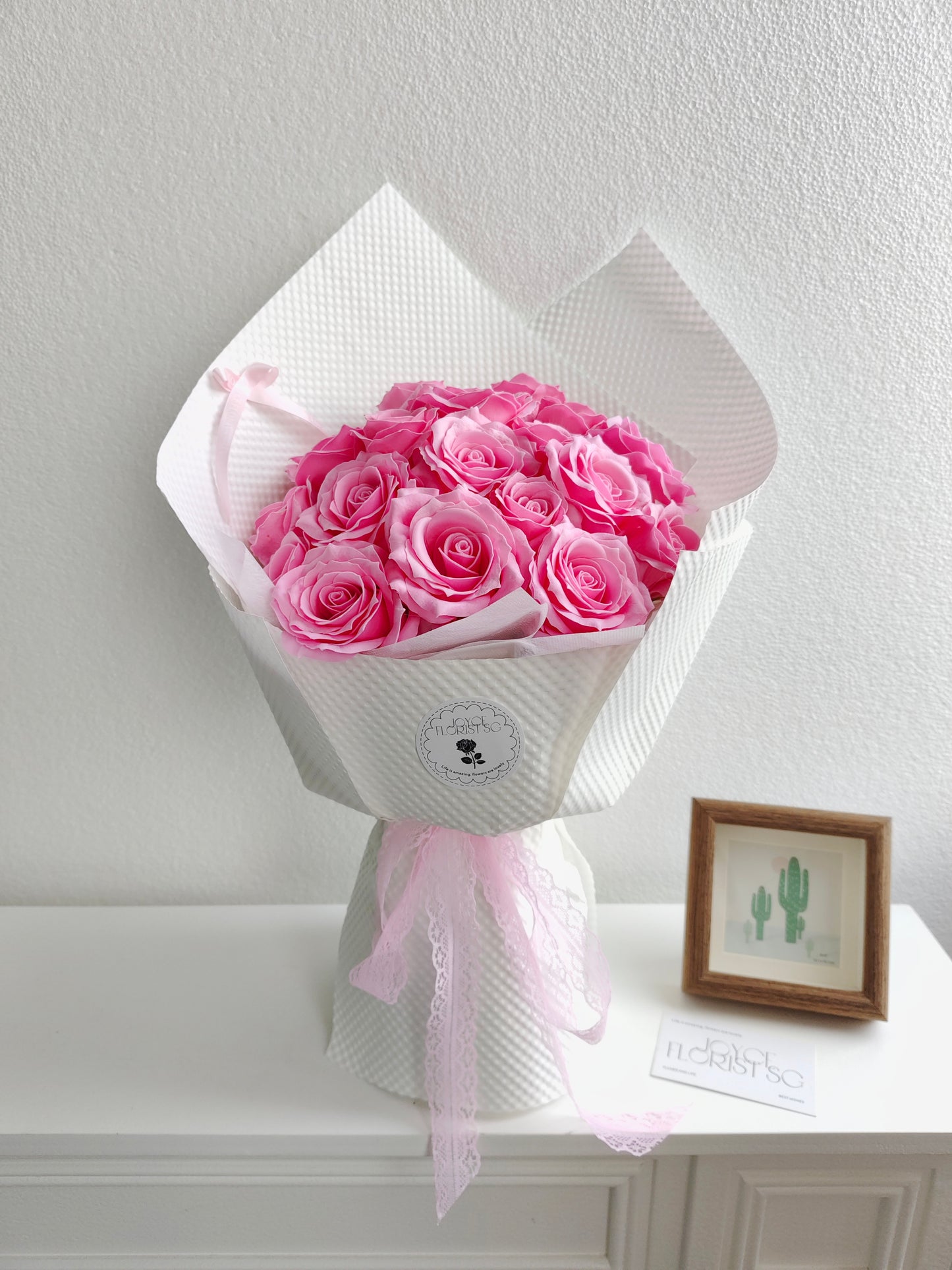 Soap Hot Pink Rose Bouquet