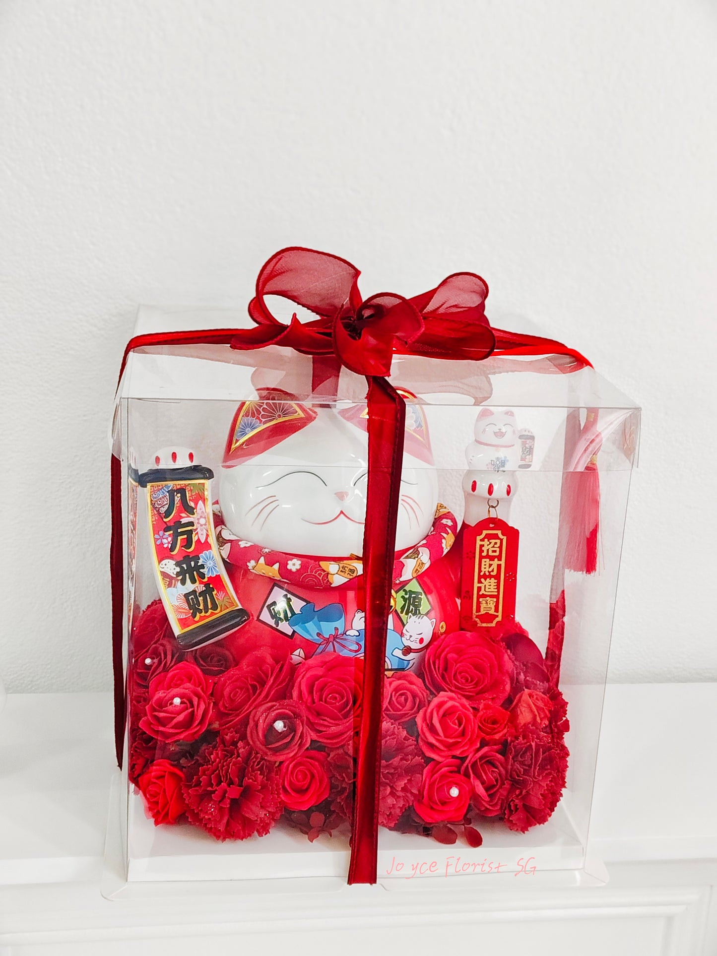 Grand Opening Flower Box - 10' Fortune Cat In Box ( 招财猫)
