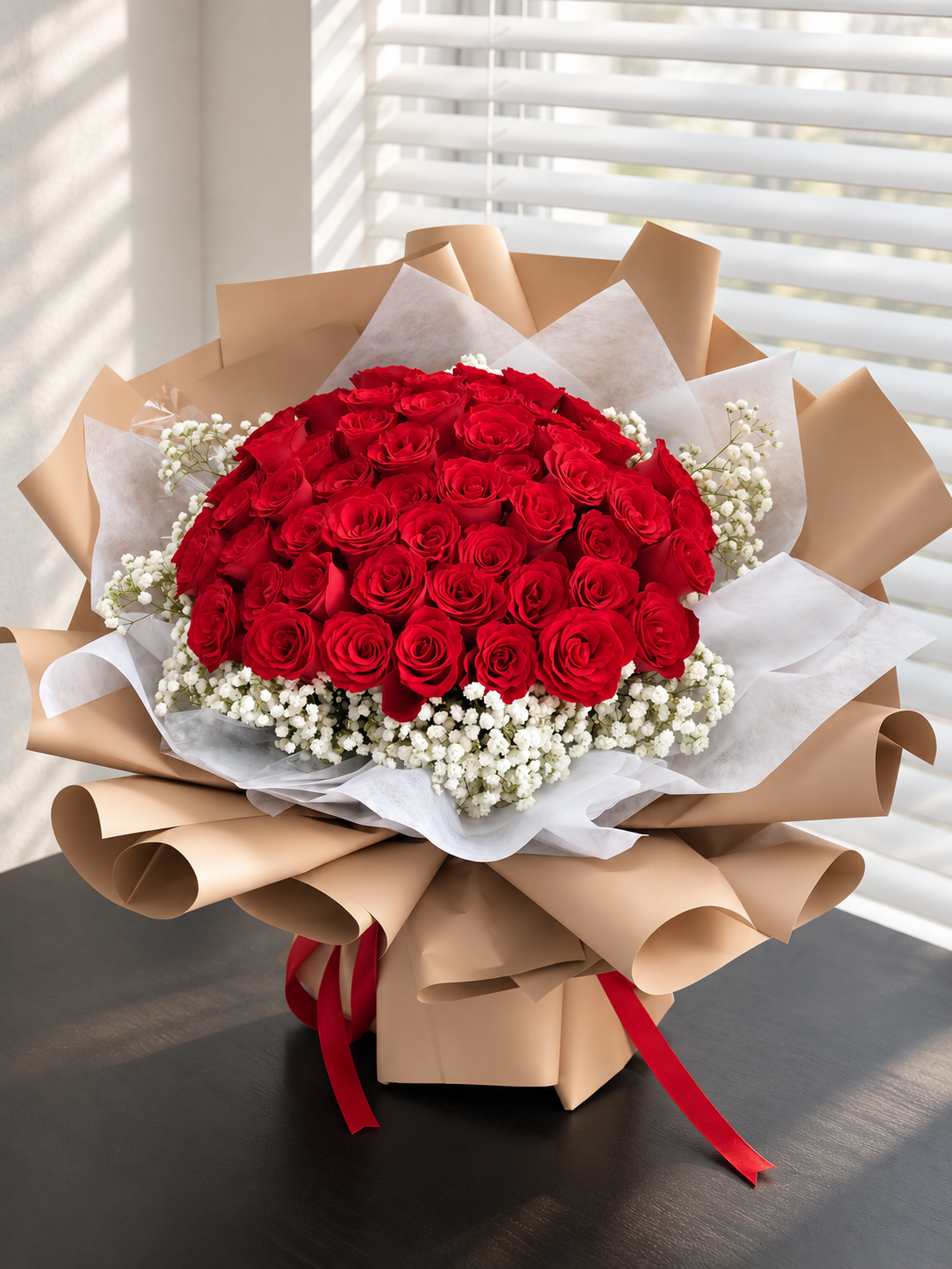 55 Forever Love Red Rose Bouquet