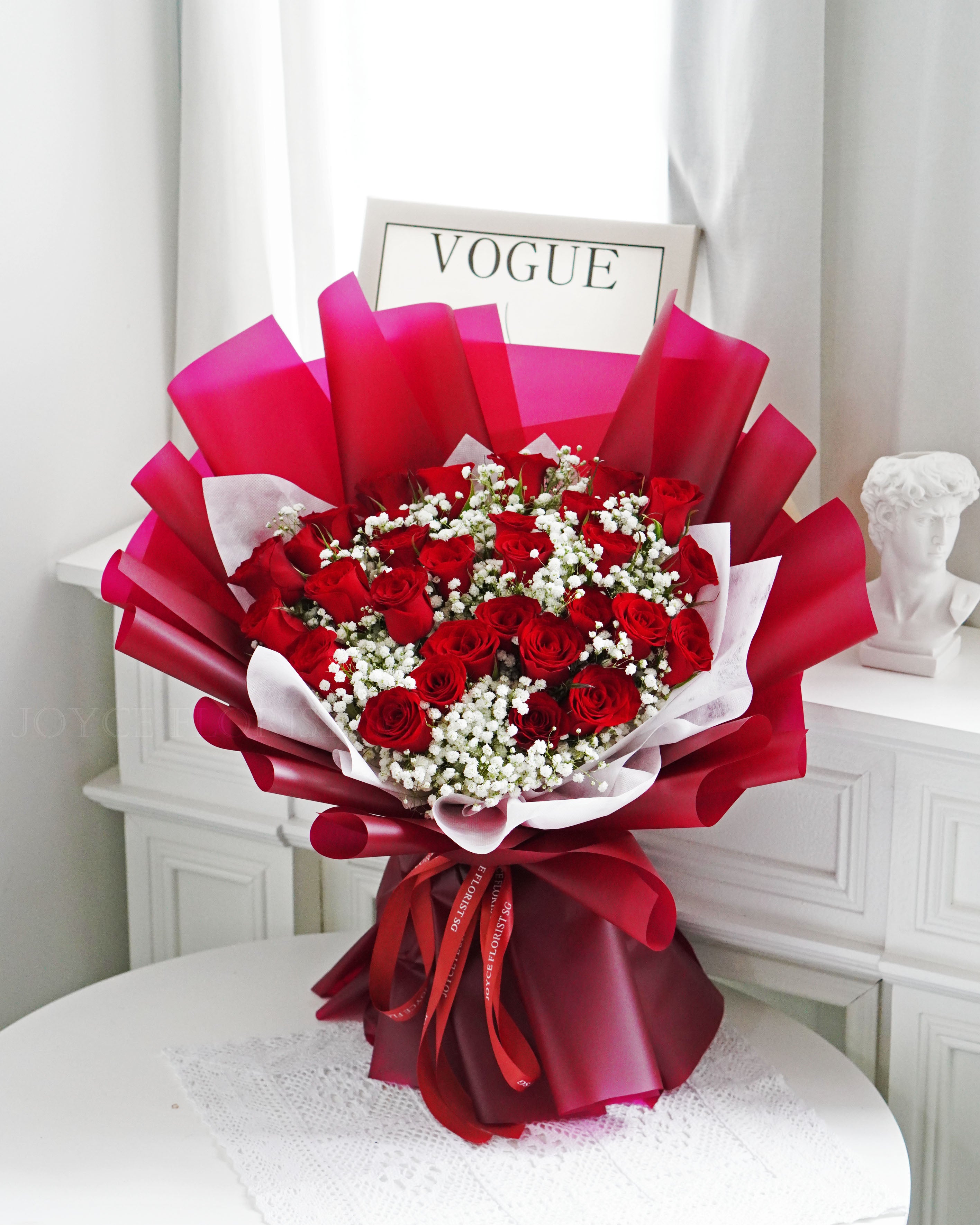 33 Red Roses Rose Flower Bouquets | Same Day Delivery | Florist Singapore – Joyce ...