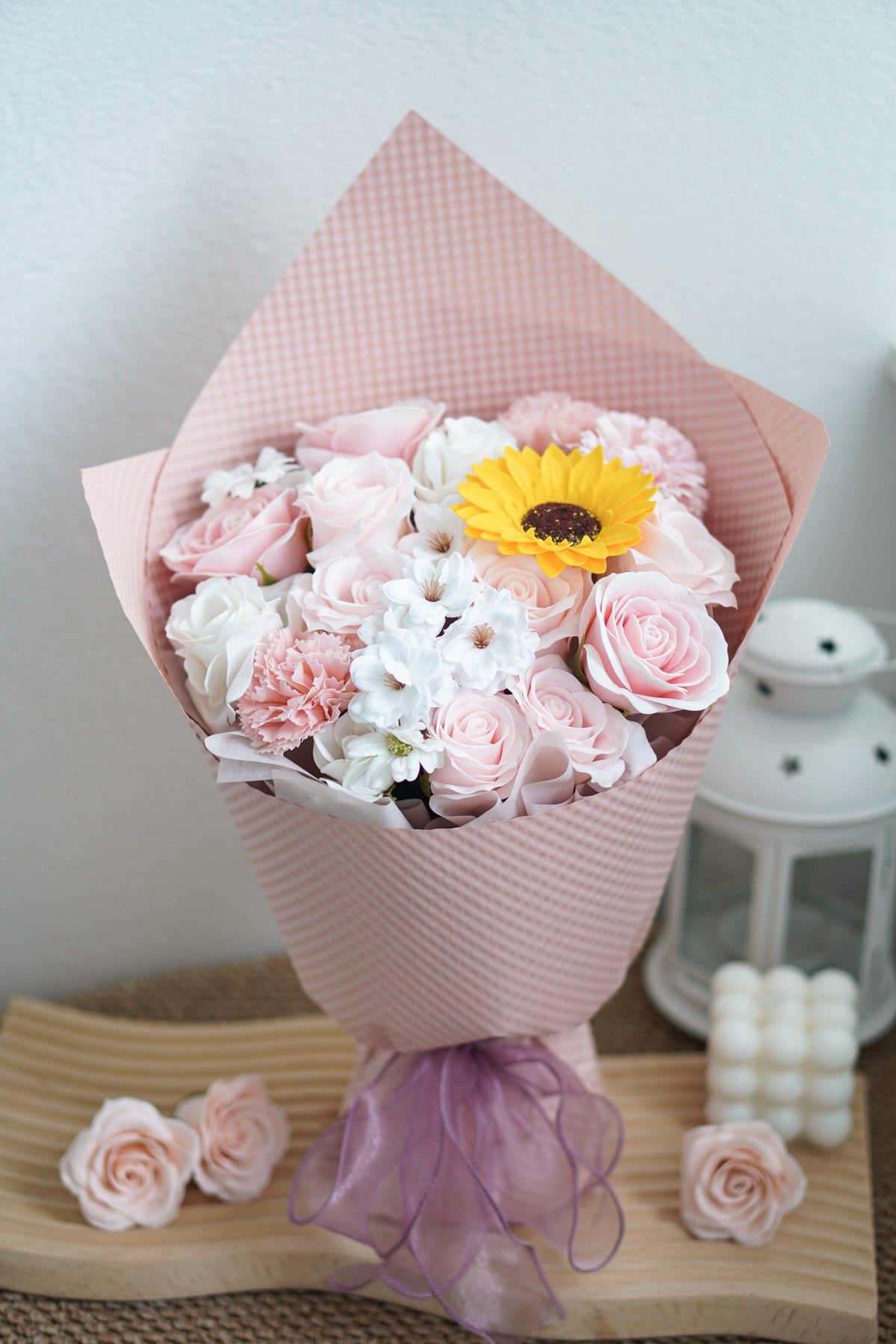 Timeless Soap Flower Bouquet - Pink Rose