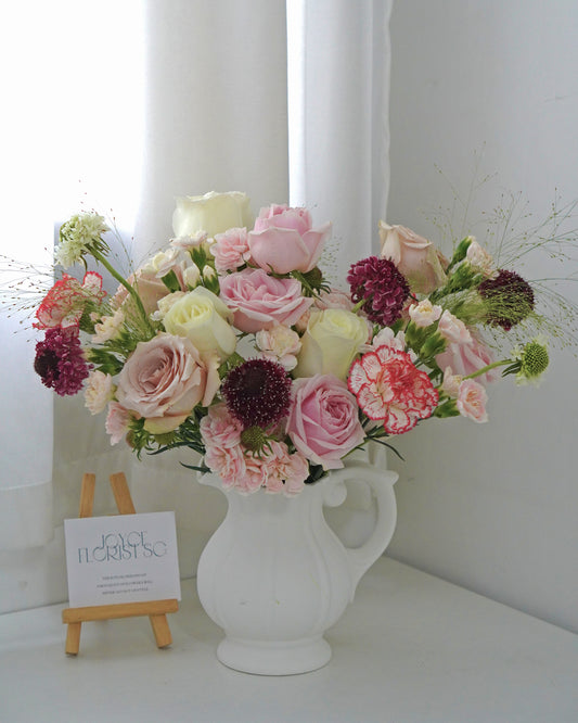 Flower In Vase - Blush Blossom Dream