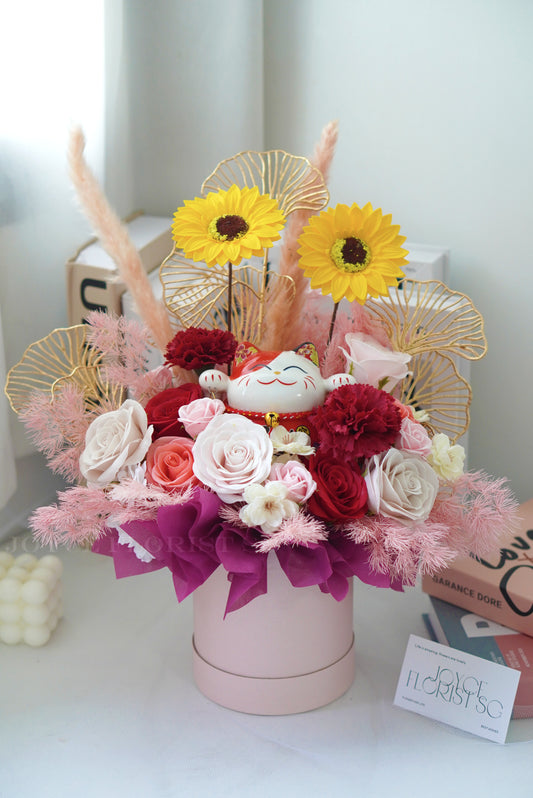 Grand Opening Flower Box - Fortune Cat (招财猫）