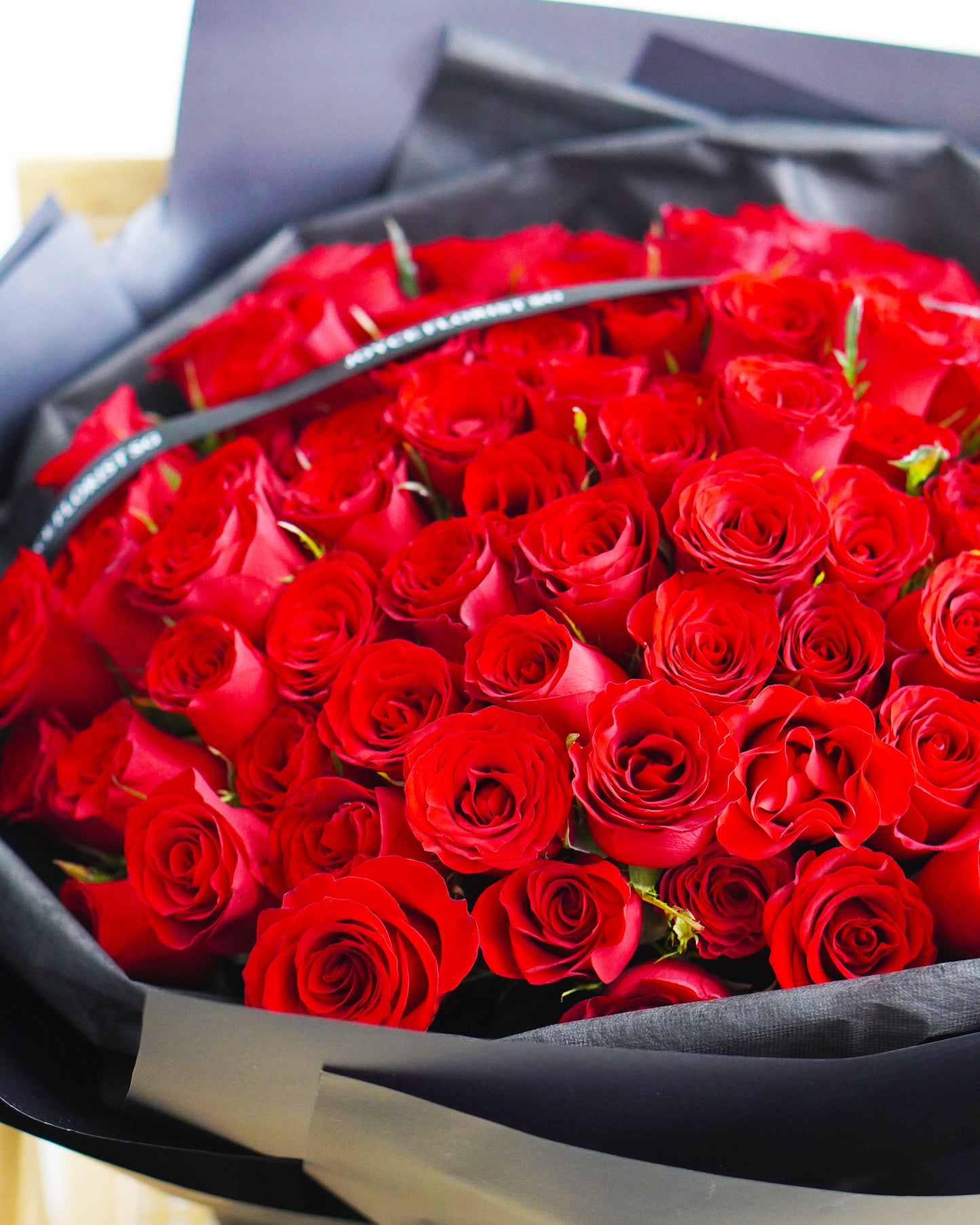 99 Kenya Rose Flower Bouquet - Red Romance