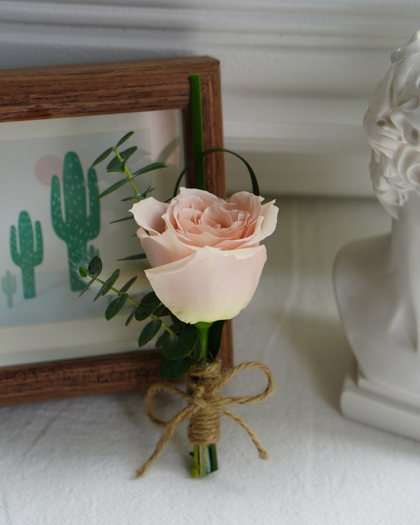 Fresh Rose & Baby's Breath Bridal Bouquet - Hand-Tied Pink Wedding Flowers