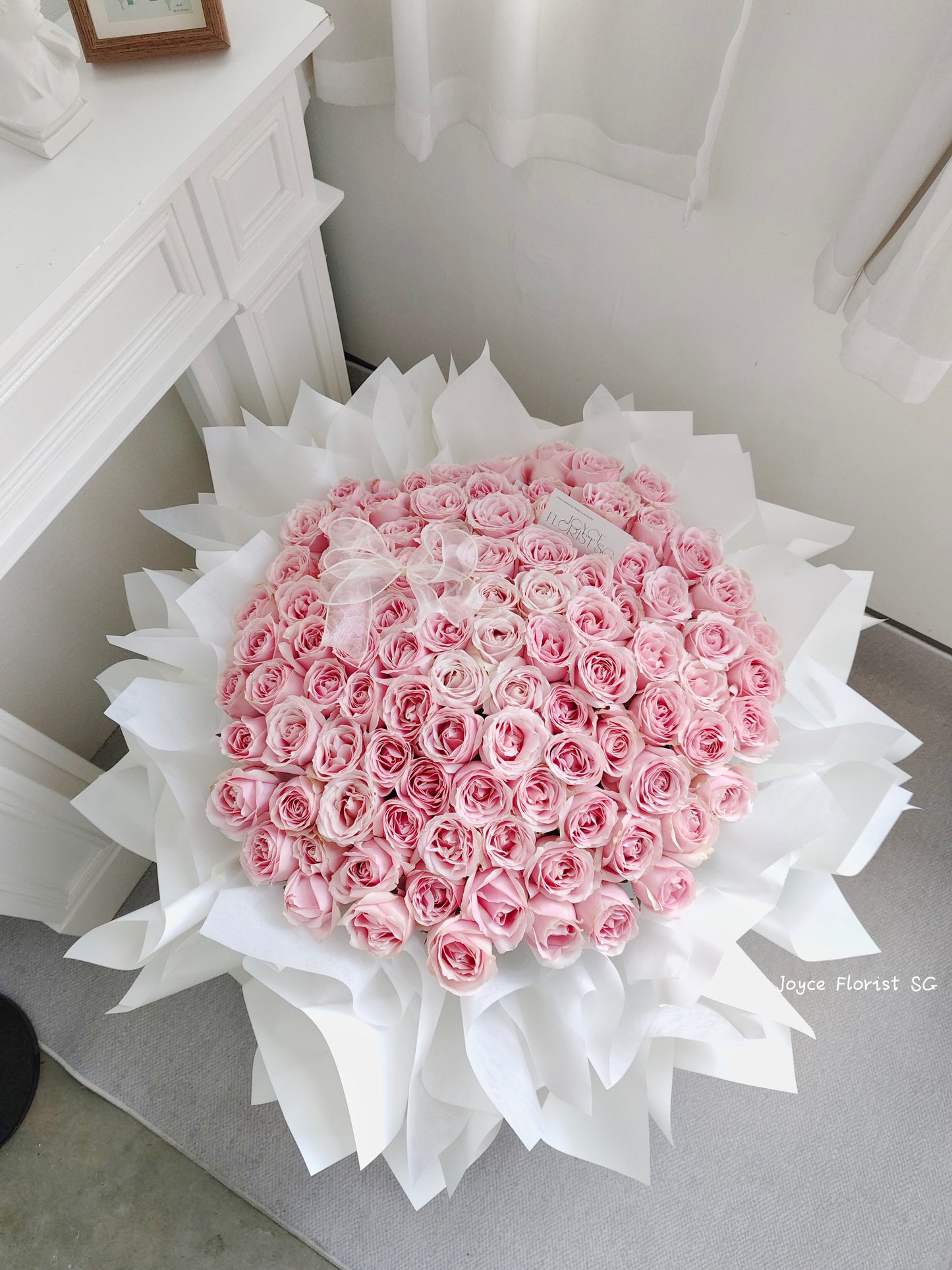 Rose Flower Bouquet - 99 Pink Roses
