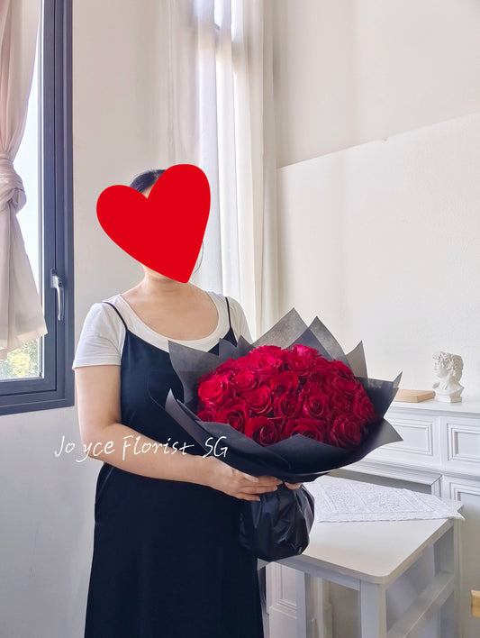 Valentine's Day 33 Red Rose Bouquet - Hibiscus