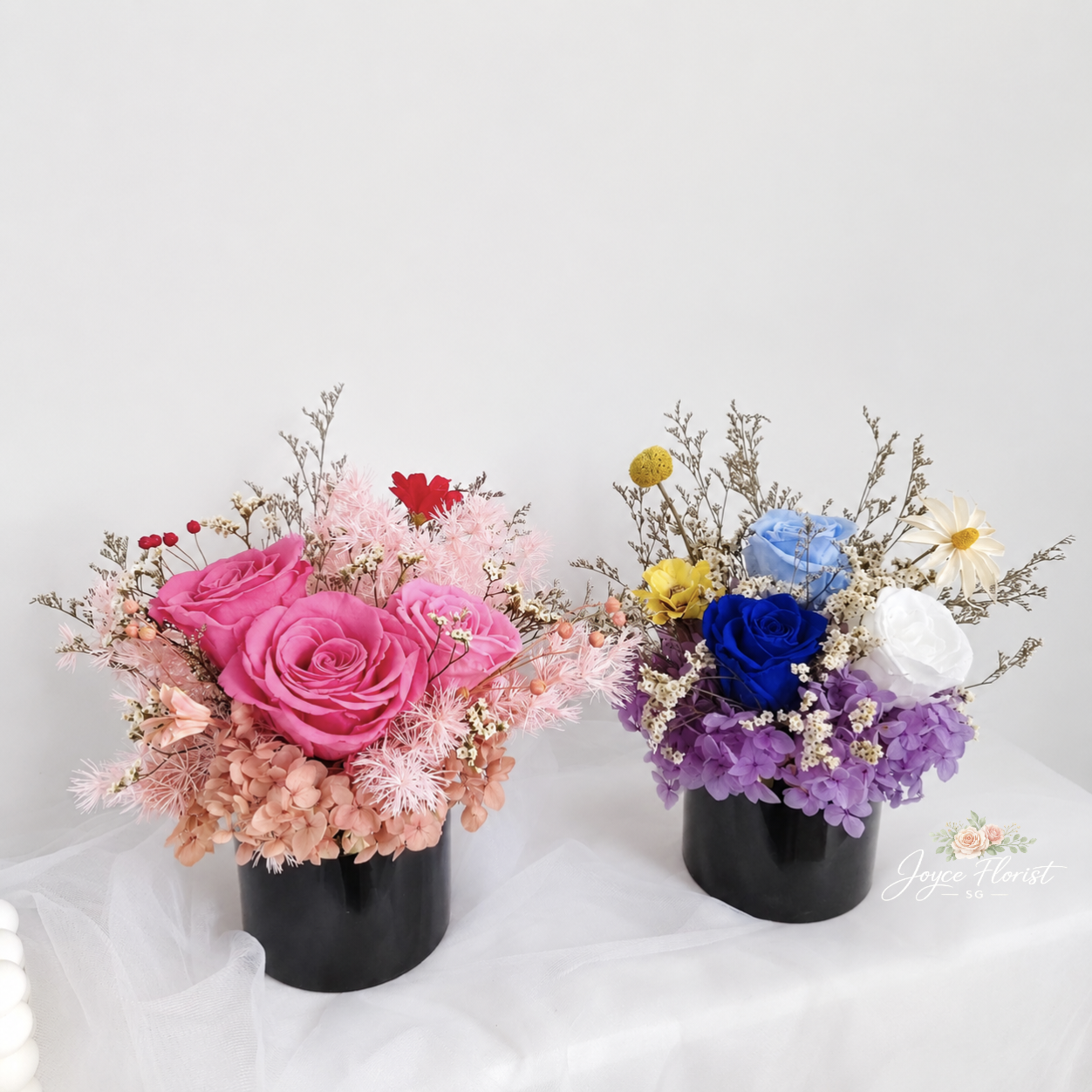 Blush Bloom Preserved Rose Arrangement