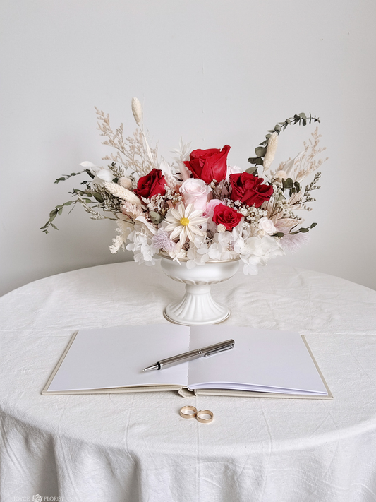 ROM Preserved Red Flower Arrangement