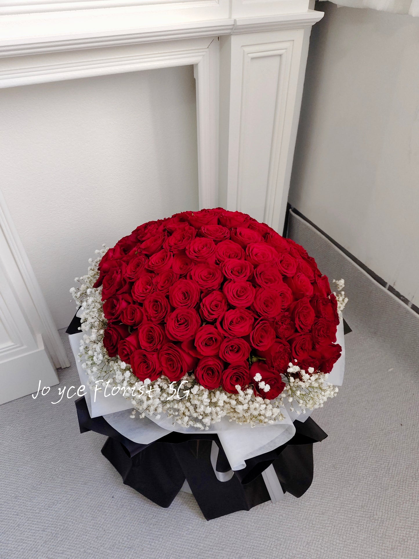 Valentine's Day Rose Flower Bouquet - 99 Red Roses