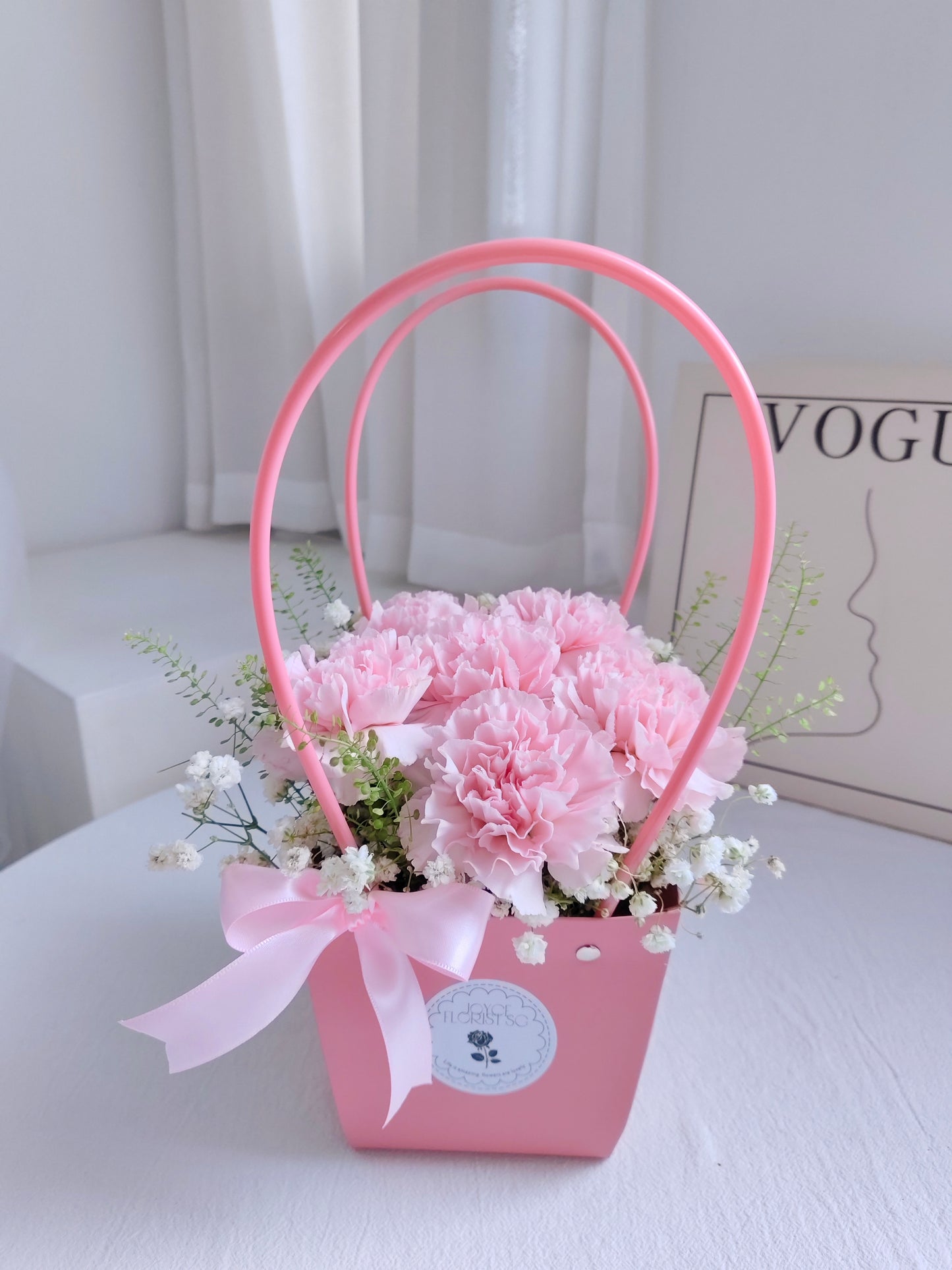 Pink Carnation Handle Box