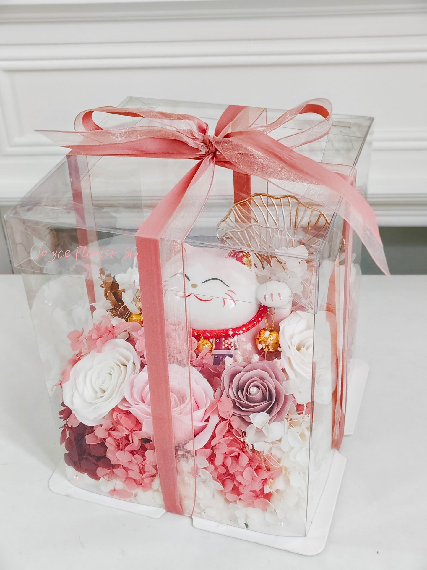 Grand Opening Flower Box - Fortune Cat In Box ( 招财猫）