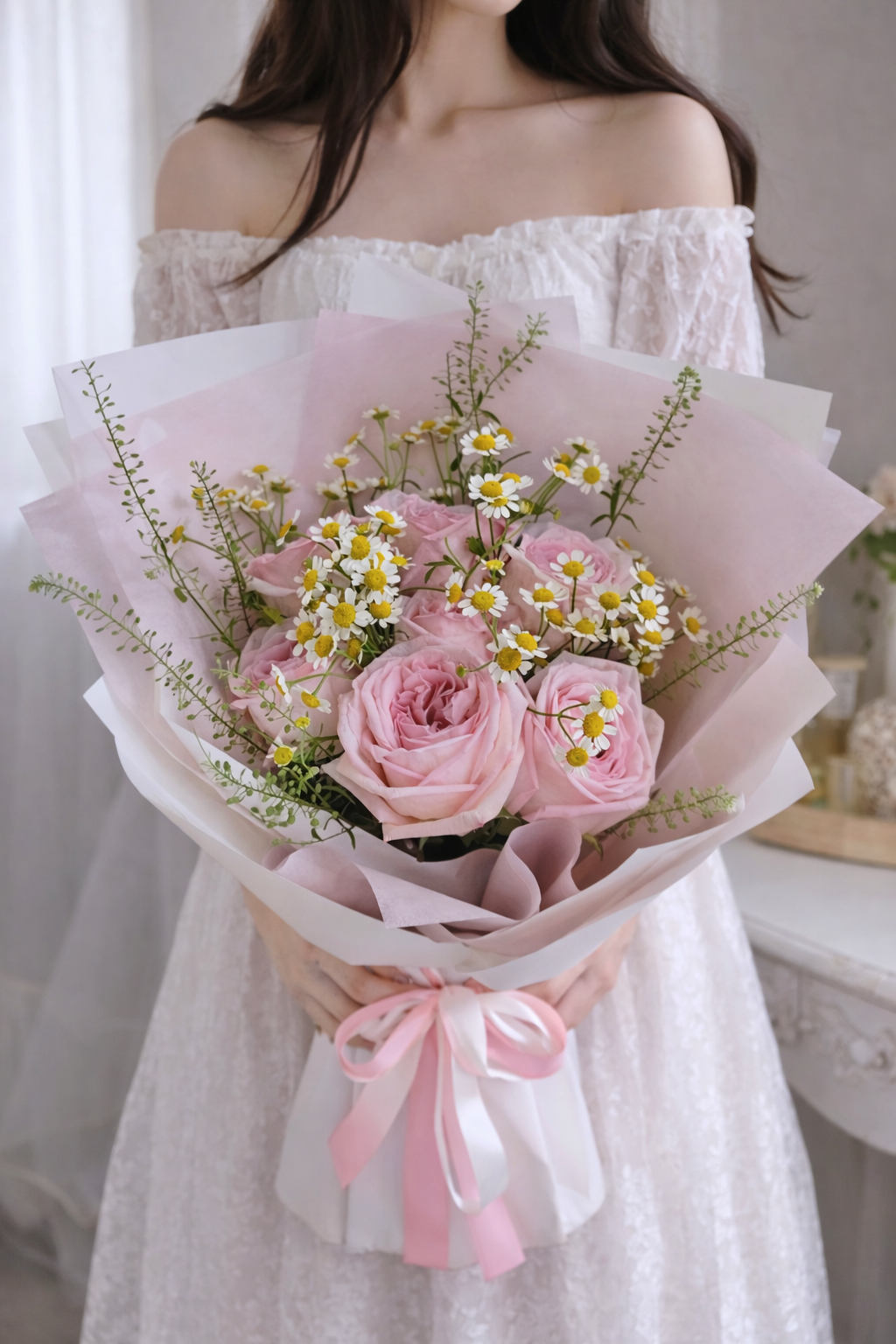 9 Blush Pink Rose Bouquet