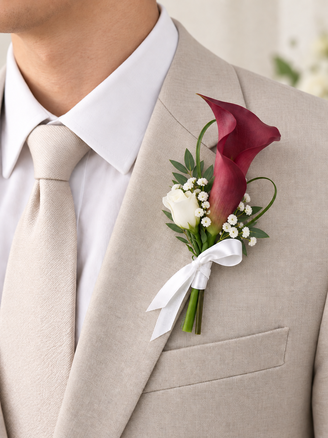 Bridal Bouquet - Red Calla Lilies & Tulips