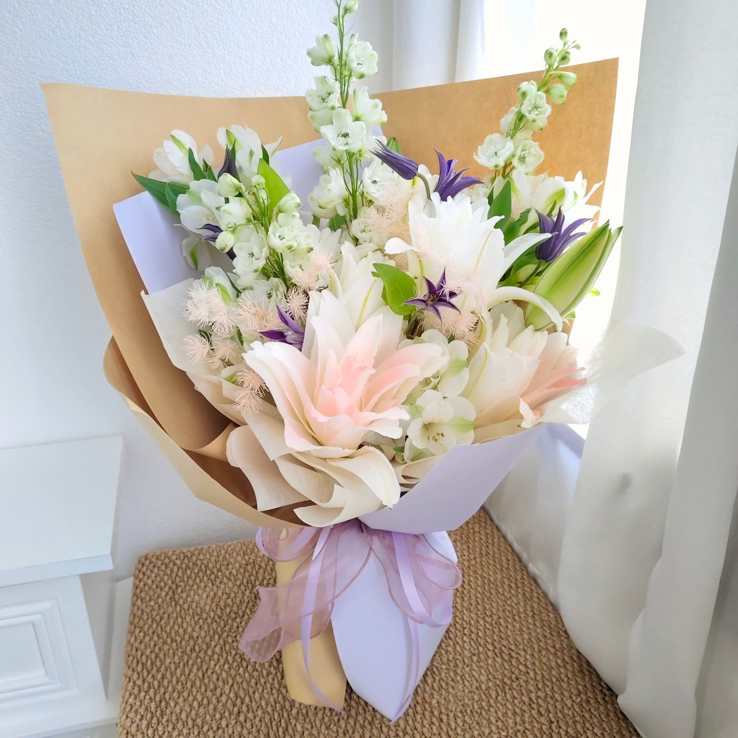 Pretty In White Lily Bouquet