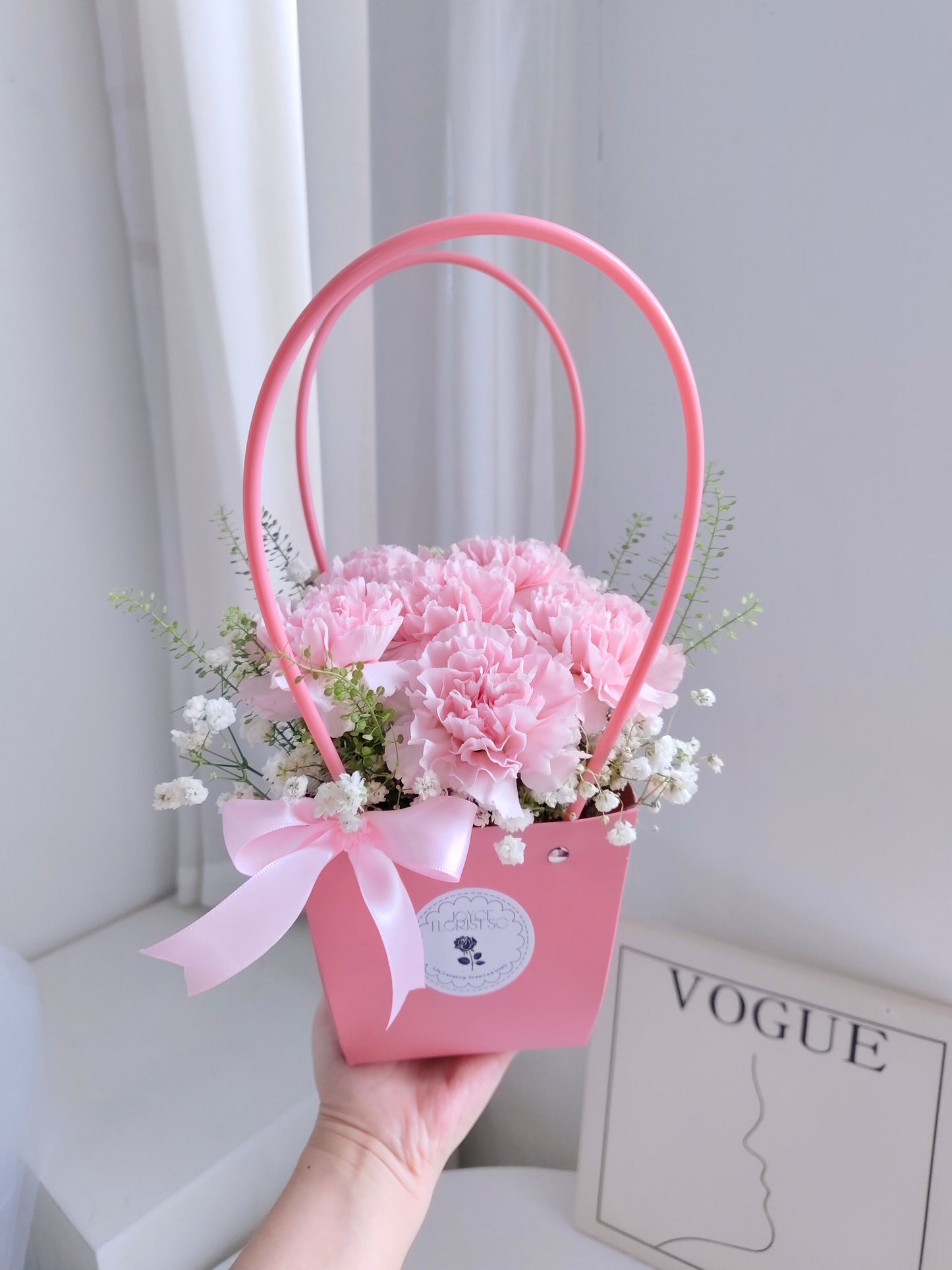 Pink Carnation Handle Box