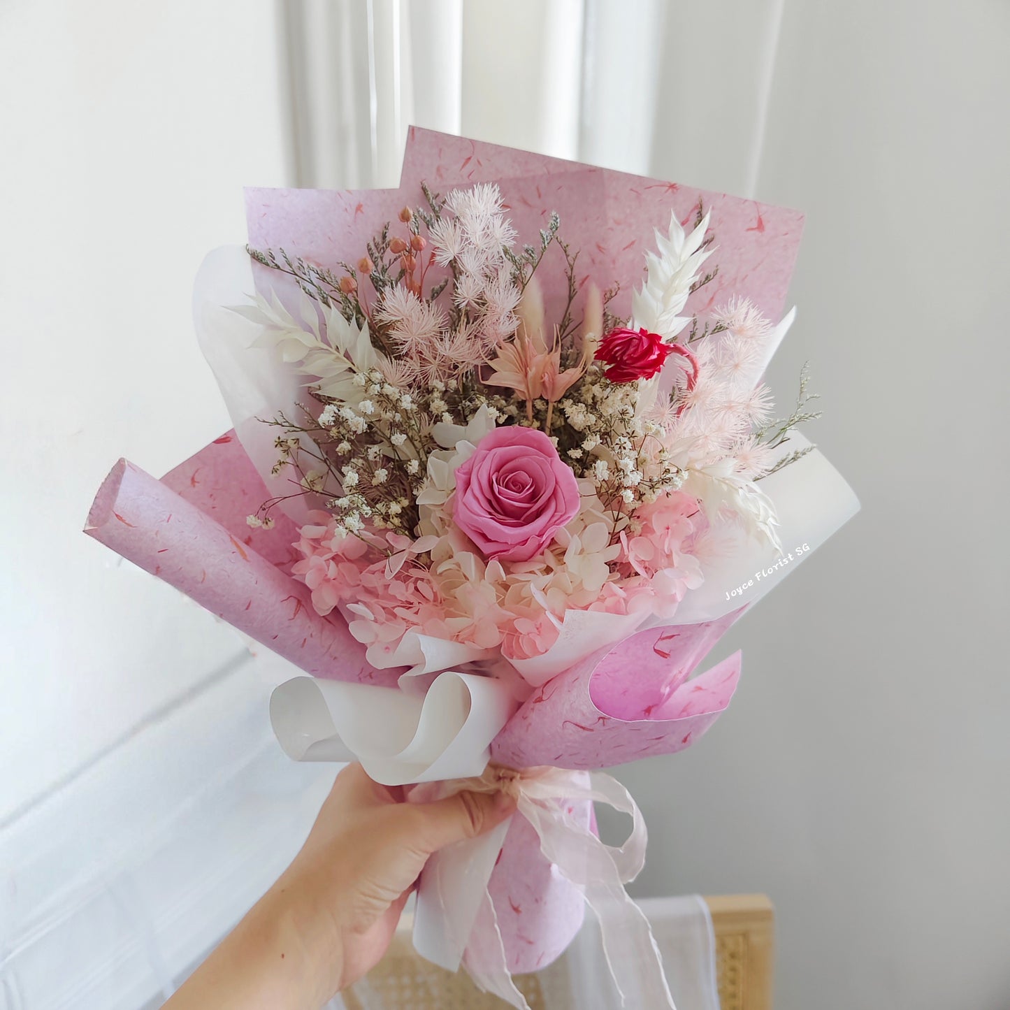 Preserved Flower Bouquet - Blush Pink