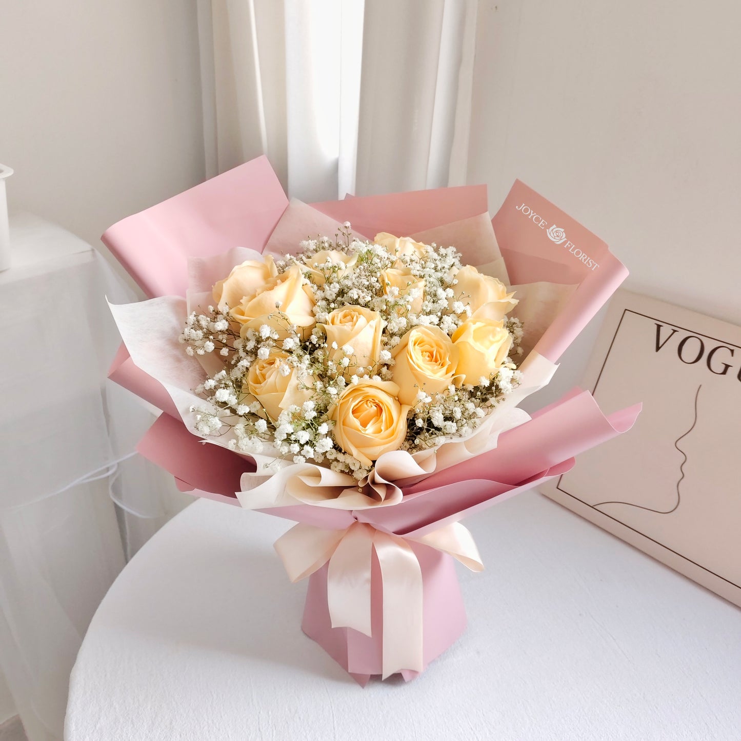 Sunshine Champagne Rose Bouquet