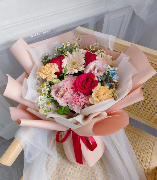 Mother's Day Flower Bouquet - Rosy Love Affair