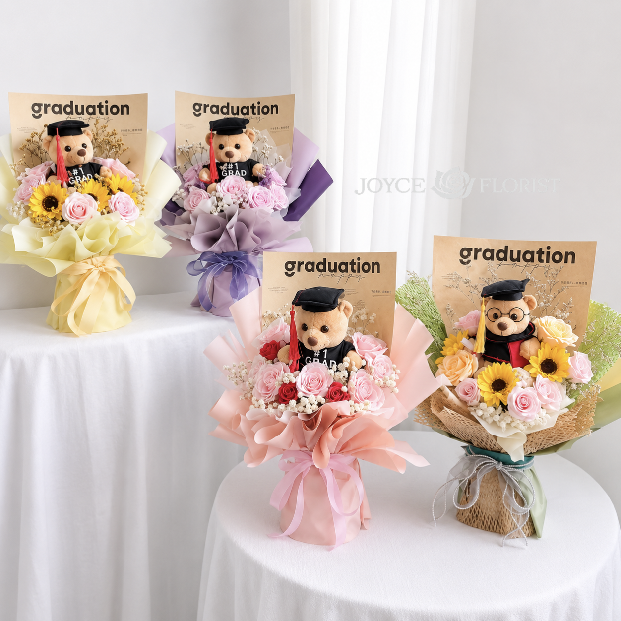 Graduation Teddy Bear Bouquet