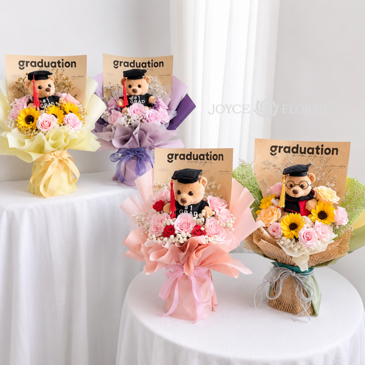 Graduation Teddy Bear Bouquet