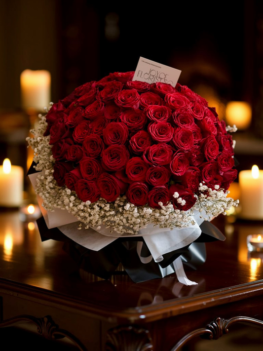 99 Red Rose Flower Bouquet