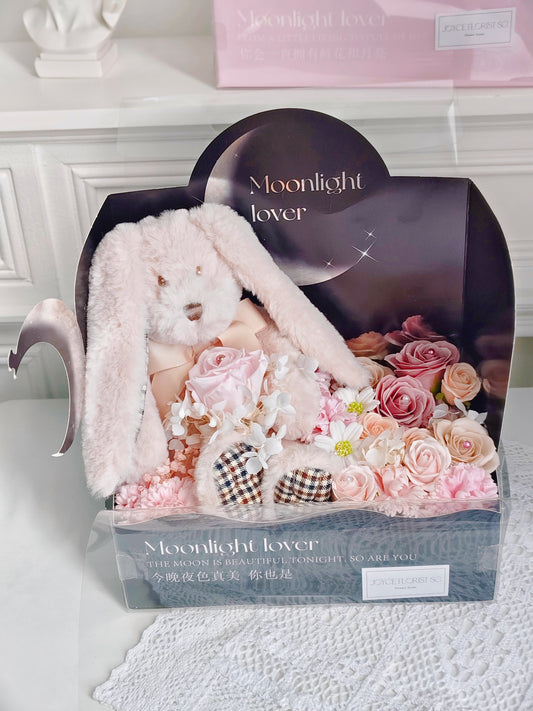 Soap Flower Gift Box - Flower & Rabbit