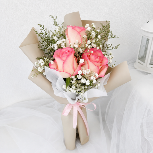 Mini Pink Rose Bouquet
