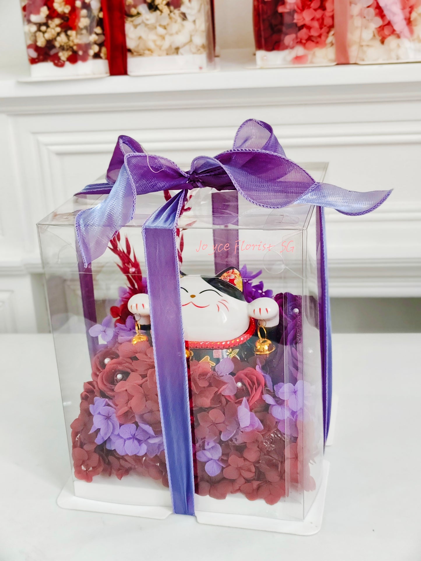 Grand Opening Flower Box - Fortune Cat In Box ( 招财猫）