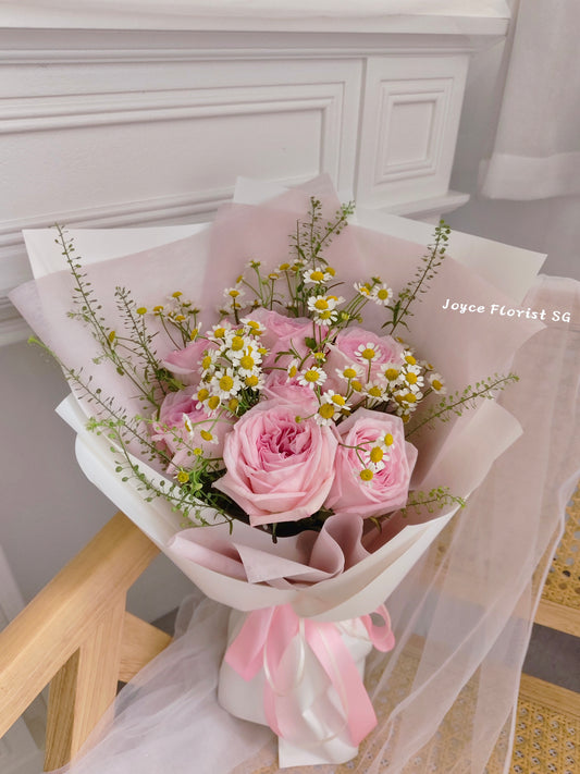 9 Blush Pink Rose Bouquet