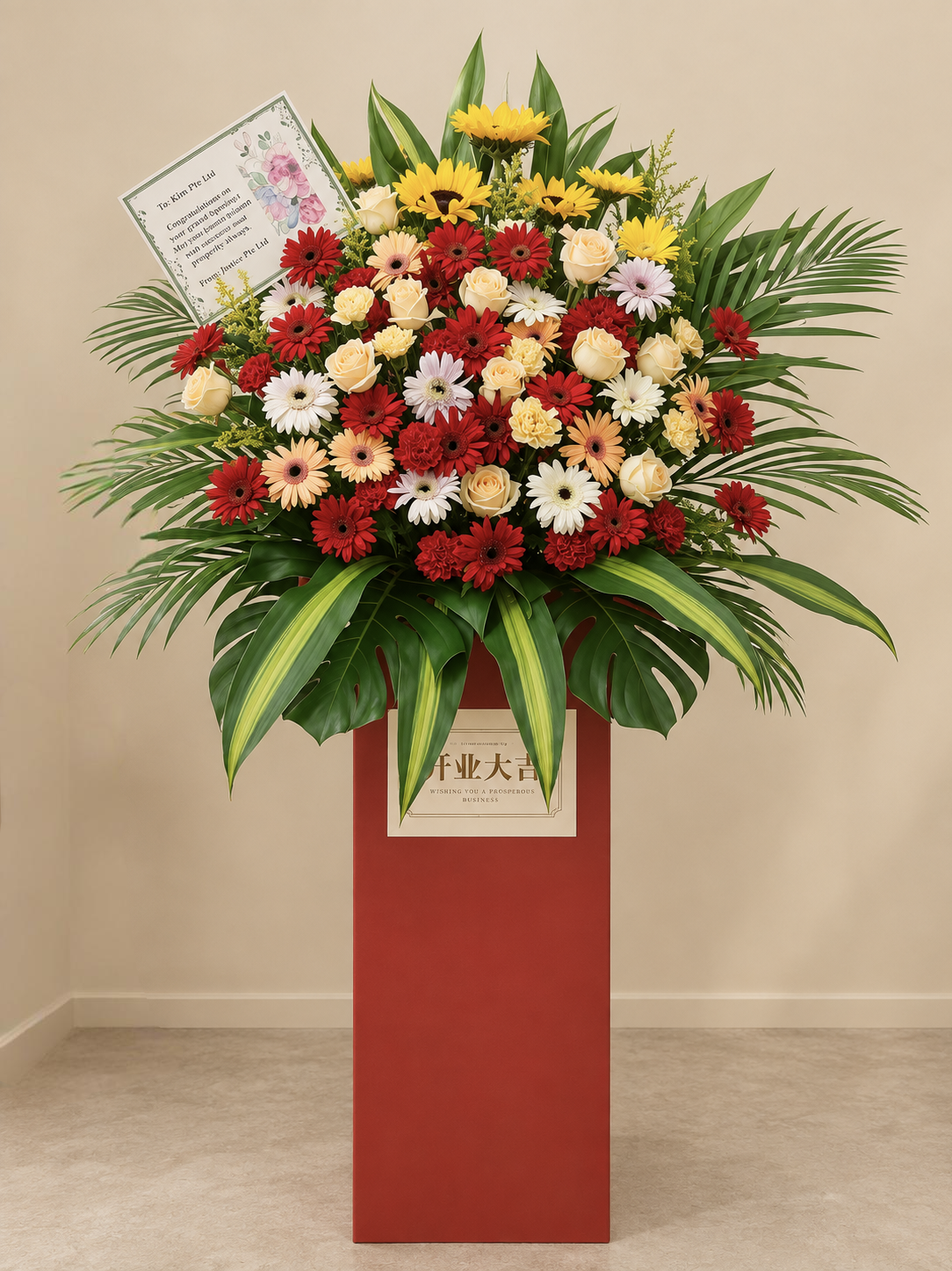 Grand Opening Flower Stand | Opening Ceremony Flowers | Joyous Rising Flower Stand
